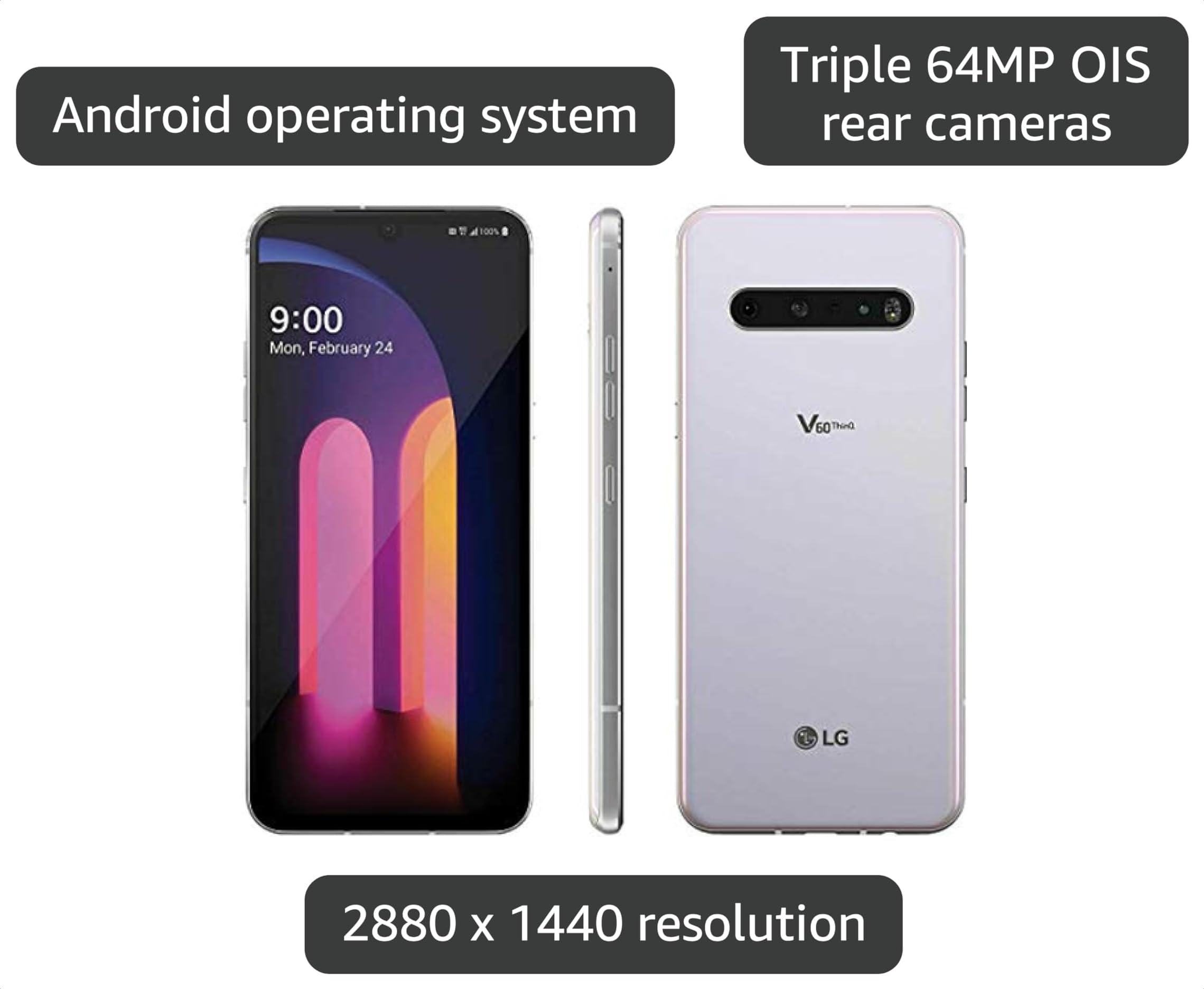 Amazon.com: LG V60 ThinQ 5G 128GB Android Smartphone LM-V600TM